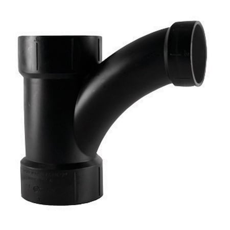 Charlotte Pipe And Foundry Charlotte Pipe  Schedule 40 4 in. Hub x 4 in. Dia. Hub ABS Long Radius Wye, Black 44666